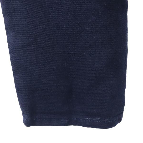 Nigel Cabourn ナイジェルケーボン ウーマン 日本製 リネンブレンド スラックスパンツ 36 ネイビー WOMAN ボタンフライ レディース