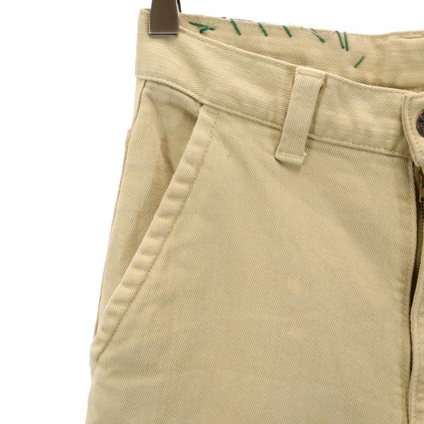 Ron Herman ロンハーマン ワイドパンツ W23 ベージュ カットオフ フリンジ レディース