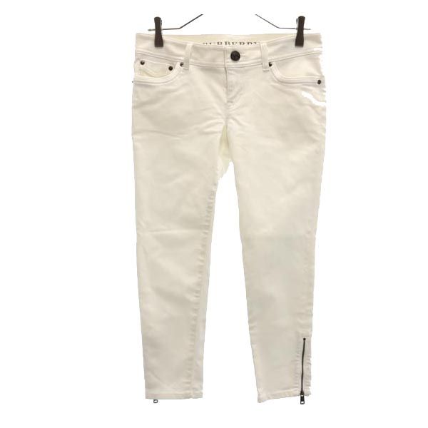 BURBERRY バーバリー 三陽商会 ロングパンツ 38 ホワイト レディース