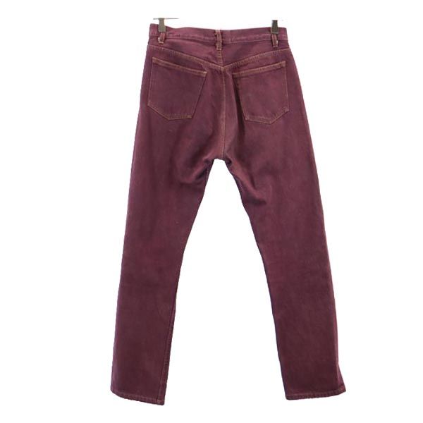 A.P.C. アーペーセー 日本製 赤耳 ストレートデニムパンツ W30 紫 ジーパン ボタンフライ レディース