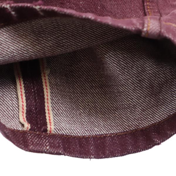 A.P.C. アーペーセー 日本製 赤耳 ストレートデニムパンツ W30 紫 ジーパン ボタンフライ レディース