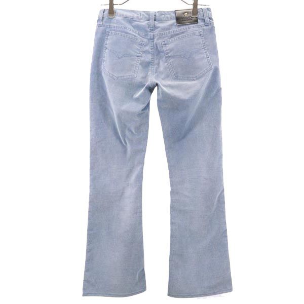 VERSACE ヴェルサーチ イタリア製 フレア ロングパンツ 24/38 ブルー系 レディース