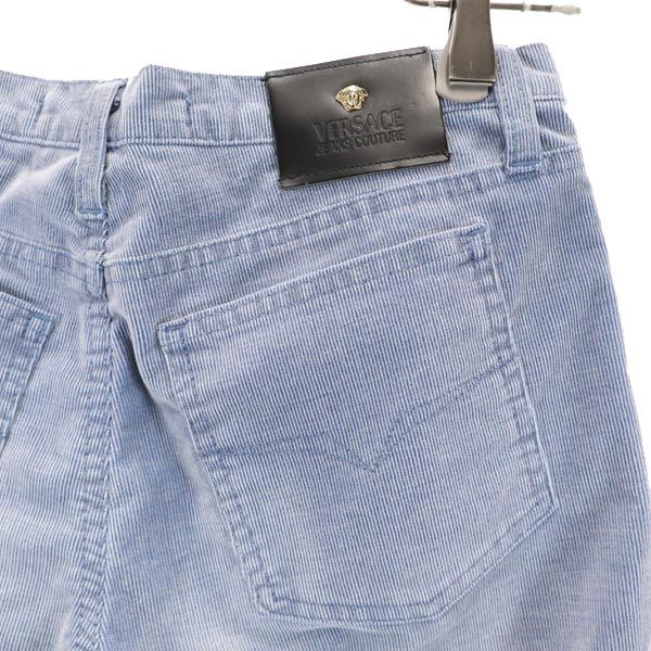 VERSACE ヴェルサーチ イタリア製 フレア ロングパンツ 24/38 ブルー系 レディース