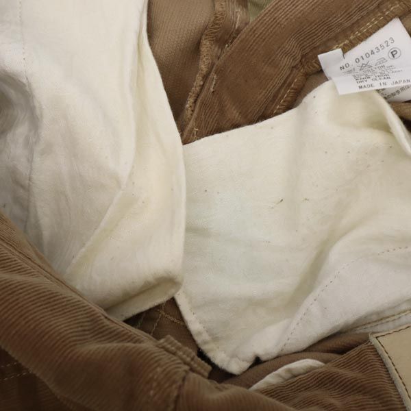 FACTOTUM ファクトタム 日本製 コーデュロイ クロップドパンツ w30 ベージュ系 メンズ