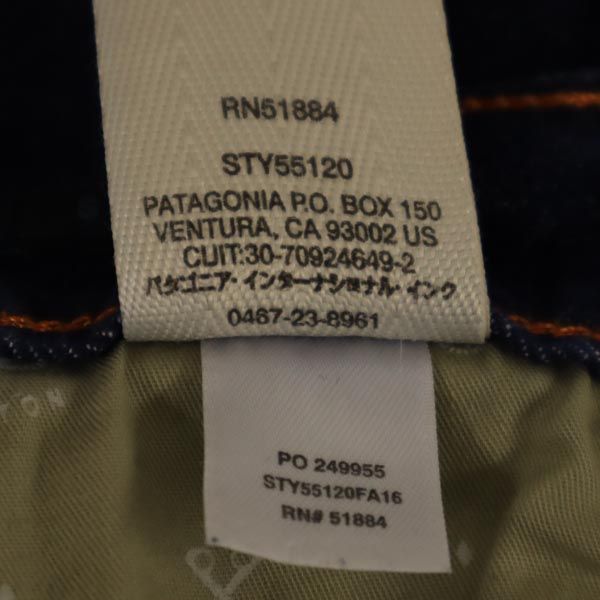patagonia パタゴニア アウトドア ストレートデニムパンツ w26 スリム ジーパン レディース