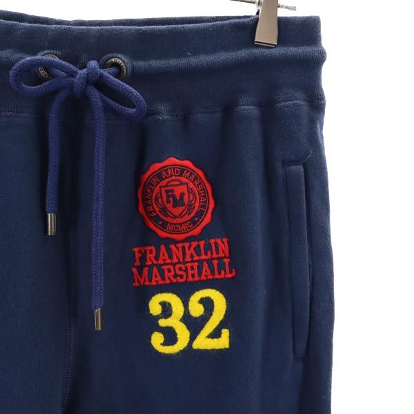 FRANKLIN&MARSHALL フランクリンマーシャル イタリア製 スウェットパンツ S ネイビー 裏起毛 メンズ