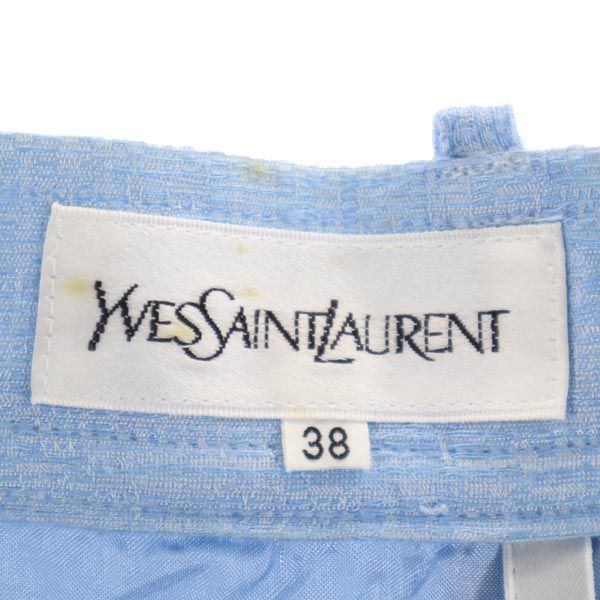 YVES SAINT LAURENT イヴサンローラン パンツ 38 水色 レディース