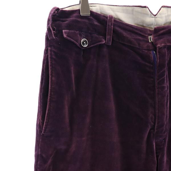 Needles ニードルズ 日本製 ベルベット ロングパンツ S パープル ネペンテス メンズ