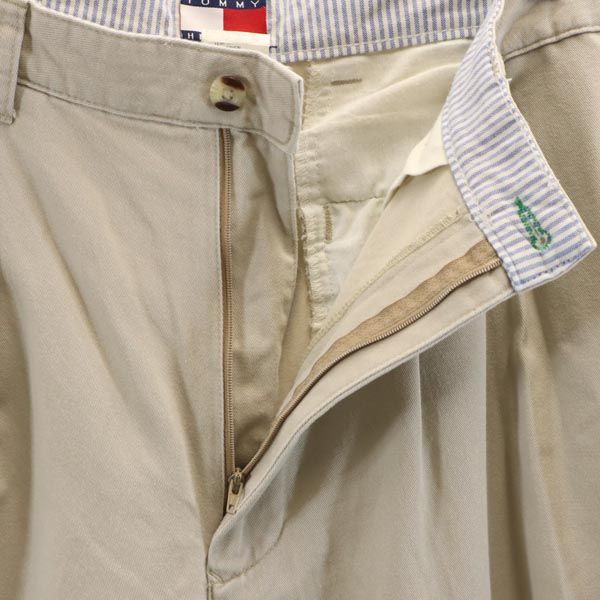 TOMMY HILFIGER トミーヒルフィガー 90s オールド チノパンツ W33 ベージュ フラッグタグ メンズ