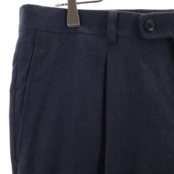 LANVIN ランバン 日本製 ウール スラックスパンツ 91 ネイビー系 メンズ