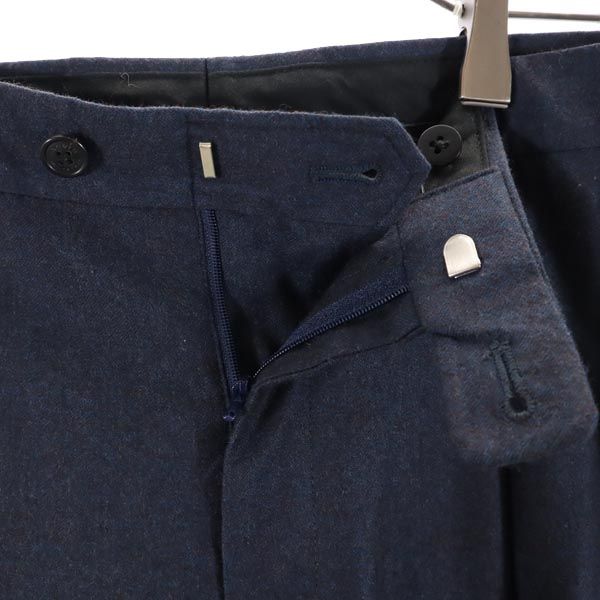 LANVIN ランバン 日本製 ウール スラックスパンツ 91 ネイビー系 メンズ