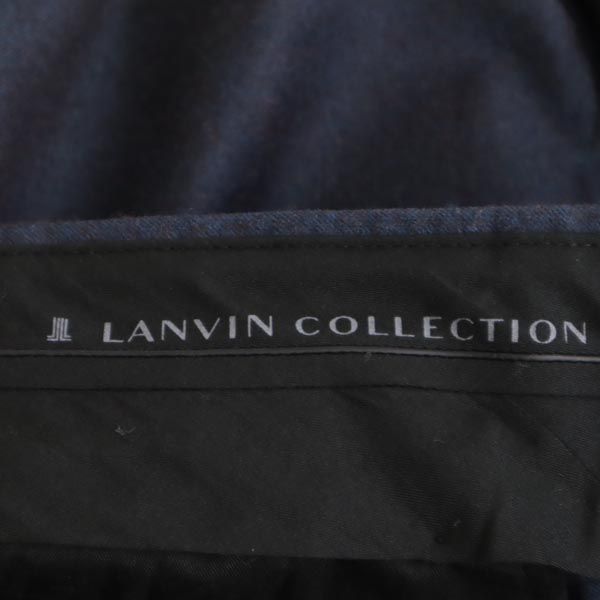 LANVIN ランバン 日本製 ウール スラックスパンツ 91 ネイビー系 メンズ