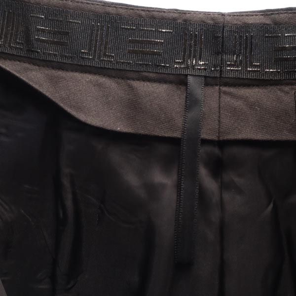 LANVIN ランバン 日本製 センタープレス スラックスパンツ 36 ブラック レディース