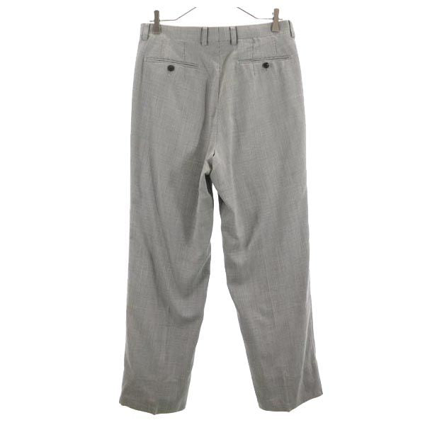 LANVIN ランバン 日本製 ウール スラックスパンツ 82 ブラック×ホワイト メンズ