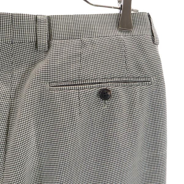 LANVIN ランバン 日本製 ウール スラックスパンツ 82 ブラック×ホワイト メンズ