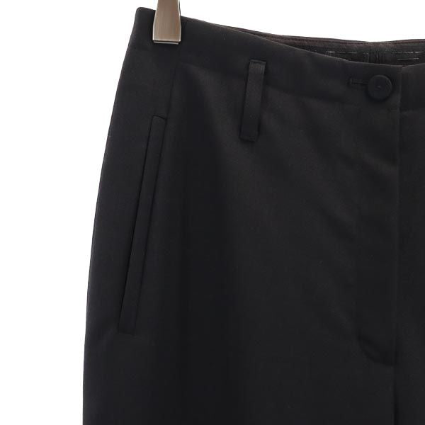 LANVIN ランバン ウール スラックスパンツ 36 黒 レディース
