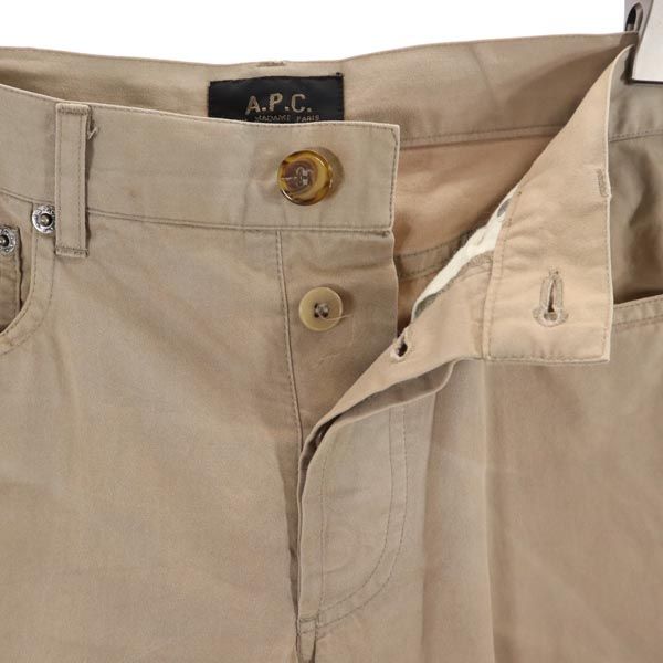A.P.C. アーペーセー コットンパンツ w29 ブラウン系 ボタンフライ メンズ