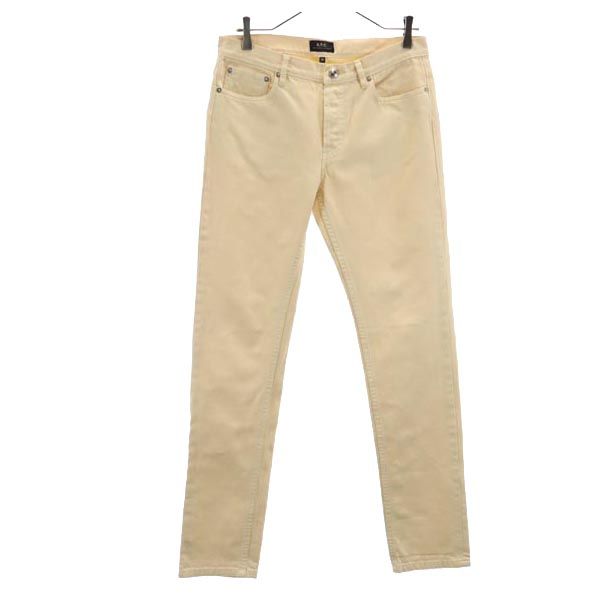 A.P.C. アーペーセー スリム パンツ w29 クリーム系 ボタンフライ メンズ