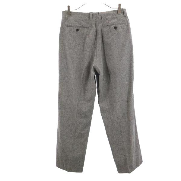 LANVIN ランバン 日本製 ウール 千鳥柄 スラックスパンツ 82 グレー メンズ
