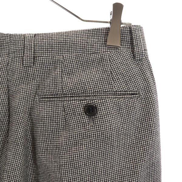 LANVIN ランバン 日本製 ウール 千鳥柄 スラックスパンツ 82 グレー メンズ