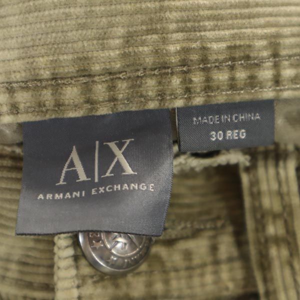 ARMANI EXCHANGE アルマーニエクスチェンジ コーデュロイパンツ 30 カーキ メンズ
