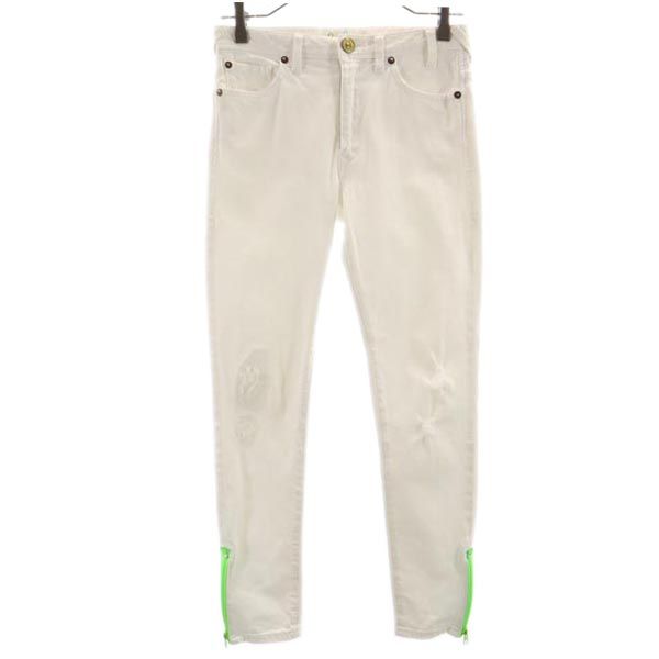 Paul Smith ポールスミス 裾ジッパー付 ロングパンツ 38 ホワイト レディース