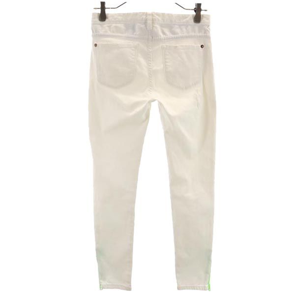 Paul Smith ポールスミス 裾ジッパー付 ロングパンツ 38 ホワイト レディース