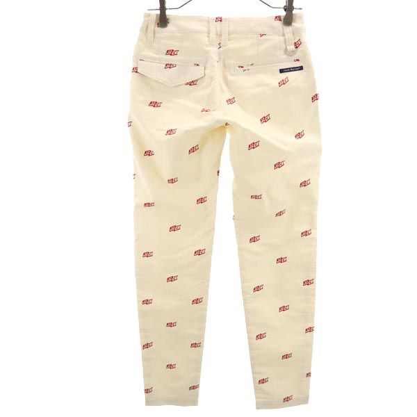 Jack Bunny!! ジャックバニー ロゴプリント ゴルフ ロングパンツ 0 アイボリー系 レディース