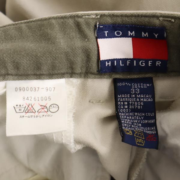 TOMMY HILFIGER トミーヒルフィガー 90s オールド テーパードパンツ w33 ベージュ メンズ
