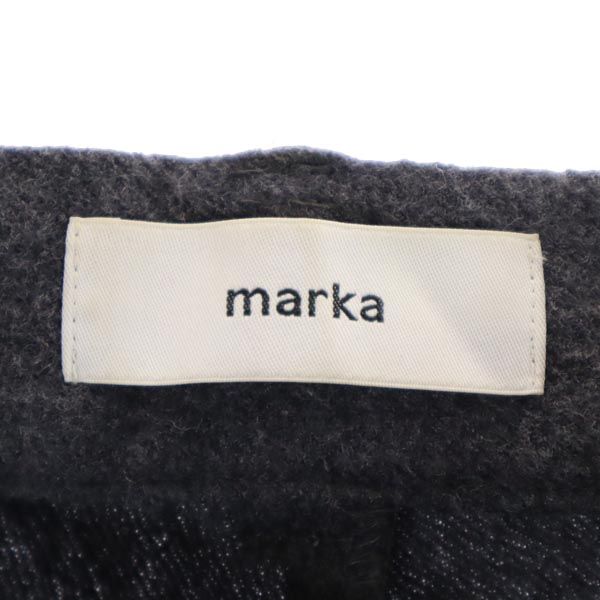 marka マーカ 日本製 ウール ロングパンツ 1 グレー ボタンフライ サルエルパンツ メンズ