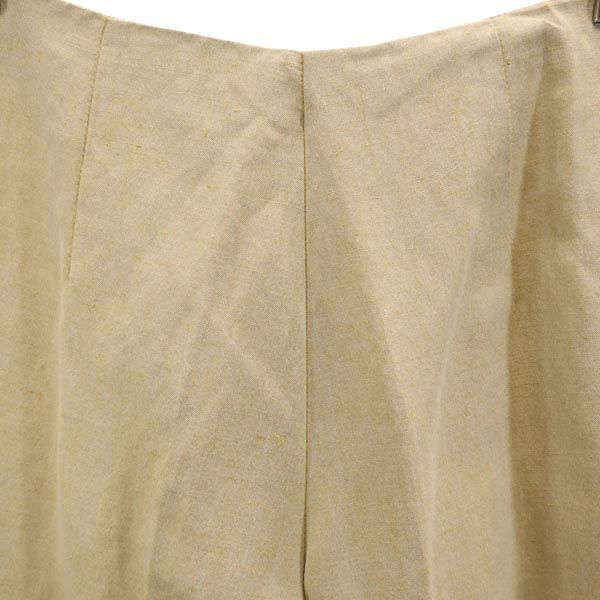 Emporio Armani エンポリオアルマーニ イタリア戦 リネンブレンド ロングパンツ 42 ベージュ系 レディース