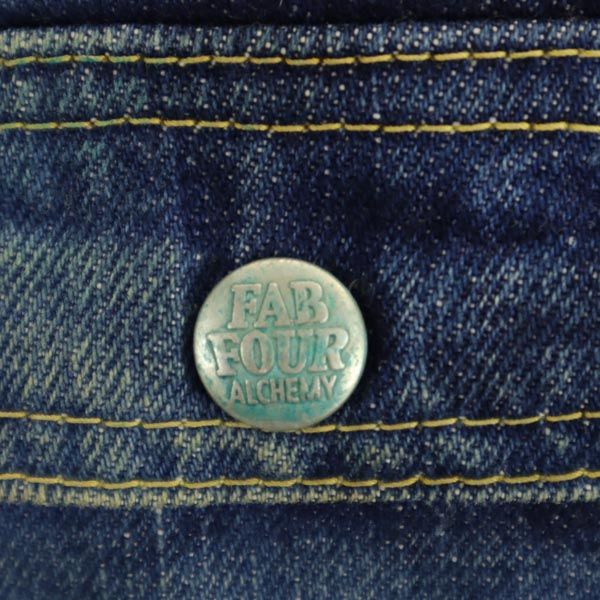 FAB FOUR ファブフォー 日本製 ブーツカットデニムパンツ 0 ダメージ加工 フレアデニムパンツ ジーンズ レディース