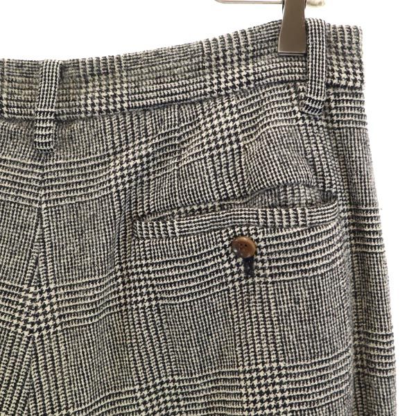 DIGAWEL ディガウェル ウールブレンド グレンチェック クロップドパンツ グレー系 メンズ