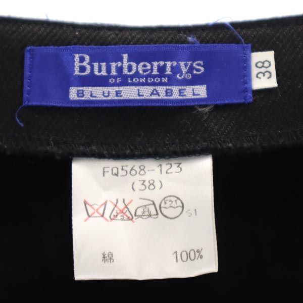 Burberrys Blue label バーバリーズブルーレーベル 90s オールド 三陽商会 クロップドパンツ 38 ブラック系 レディース