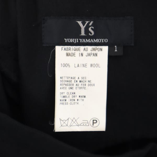 Y's ワイズ ウールパンツ 1 ブラック系 レディース