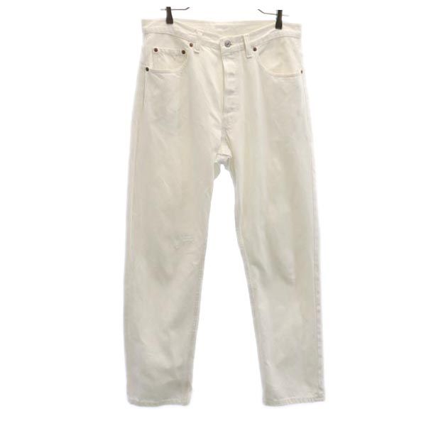 Levi's リーバイス 90s カナダ製 テーパードデニムパンツ w34 ホワイト系 ビッグサイズ ジーンズ ボタンフライ メンズ