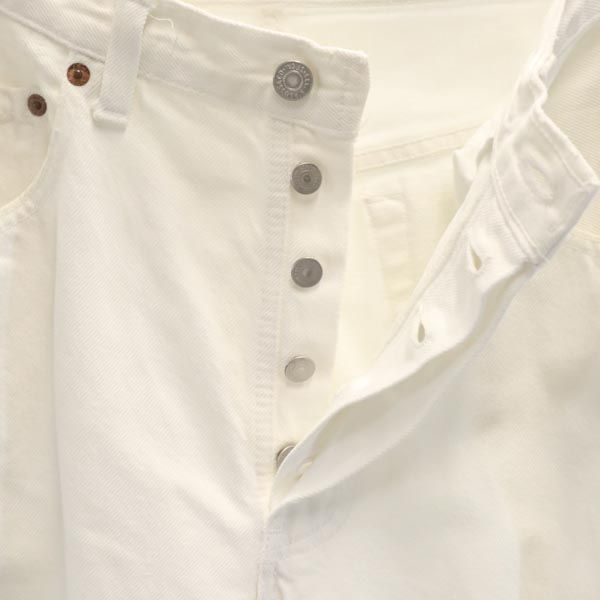 Levi's リーバイス 90s カナダ製 テーパードデニムパンツ w34 ホワイト系 ビッグサイズ ジーンズ ボタンフライ メンズ