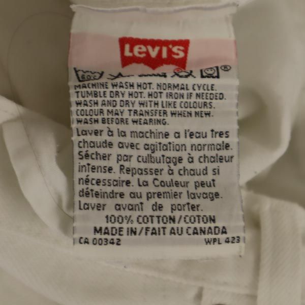 Levi's リーバイス 90s カナダ製 テーパードデニムパンツ w34 ホワイト系 ビッグサイズ ジーンズ ボタンフライ メンズ