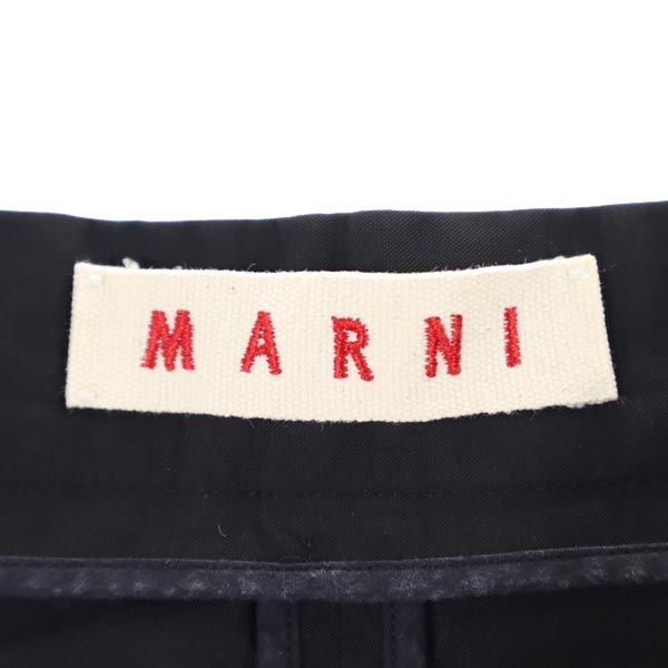 MARNI マルニ イタリア製 クロップドパンツ 38 ブラック系 ボタンフライ レディース
