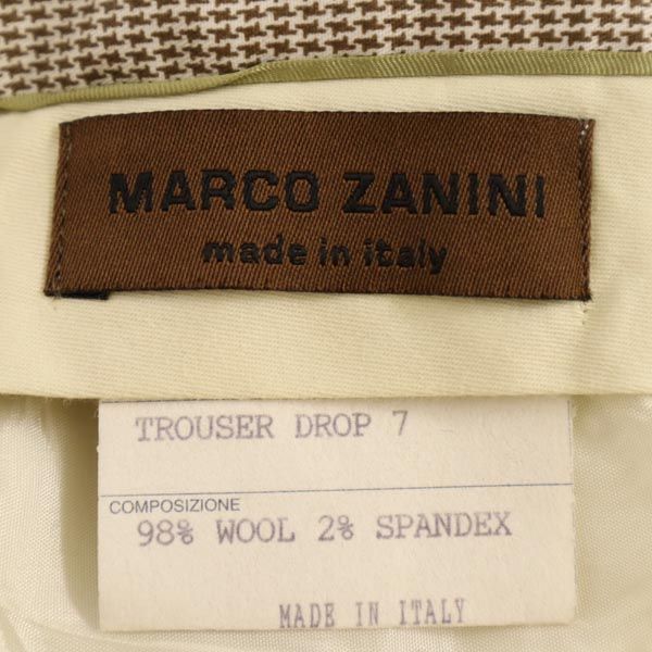 MARCO ZANINI マルコザニーニ イタリア製 ウールブレンド ストライプ柄 スラックスパンツ 46 ベージュ系 レディース