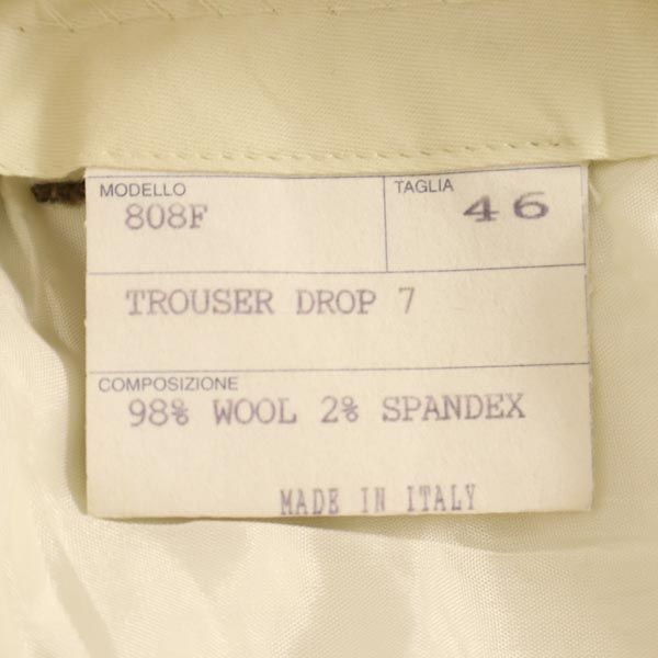 MARCO ZANINI マルコザニーニ イタリア製 ウールブレンド ストライプ柄 スラックスパンツ 46 ベージュ系 レディース