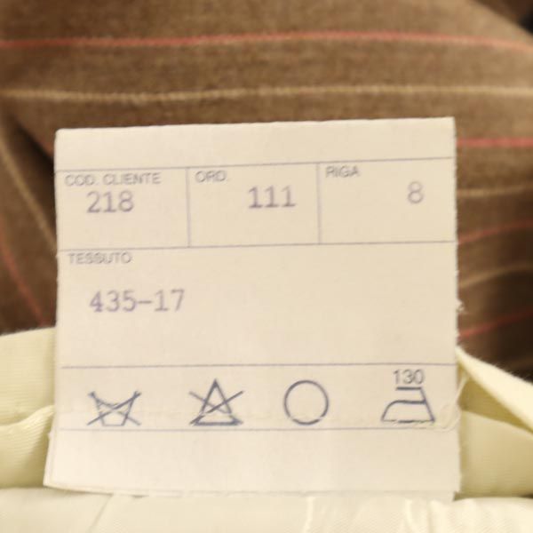 MARCO ZANINI マルコザニーニ イタリア製 ウールブレンド ストライプ柄 スラックスパンツ 46 ベージュ系 レディース