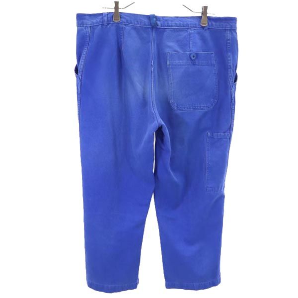 EURO WORK ユーロワーク 70s ワークパンツ ブルー系 ボタンフライ ビッグサイズ メンズ