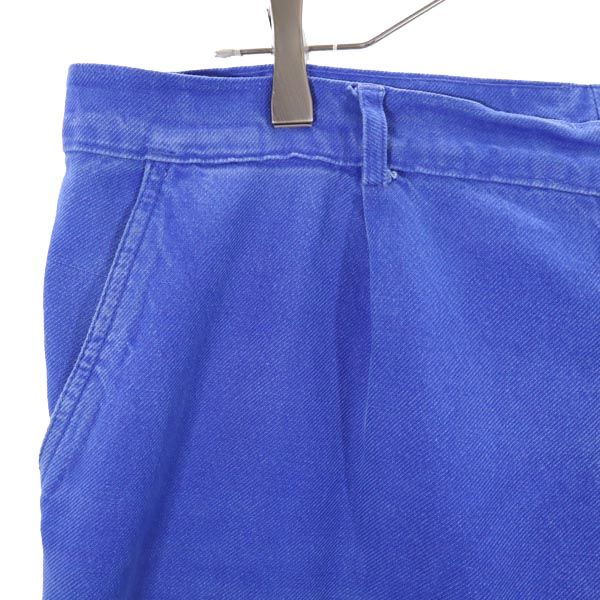 EURO WORK ユーロワーク 70s ワークパンツ ブルー系 ボタンフライ ビッグサイズ メンズ