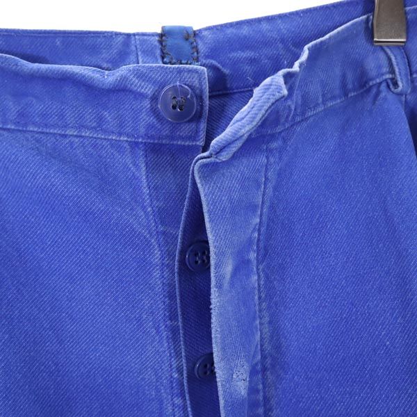 EURO WORK ユーロワーク 70s ワークパンツ ブルー系 ボタンフライ ビッグサイズ メンズ