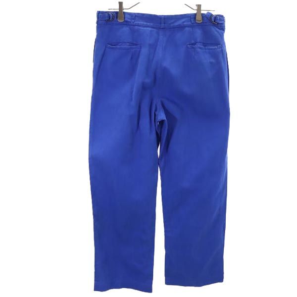 FRANK LEDER フランクリーダー ドイツ製 カラーストレート パンツ M ブルー メンズ