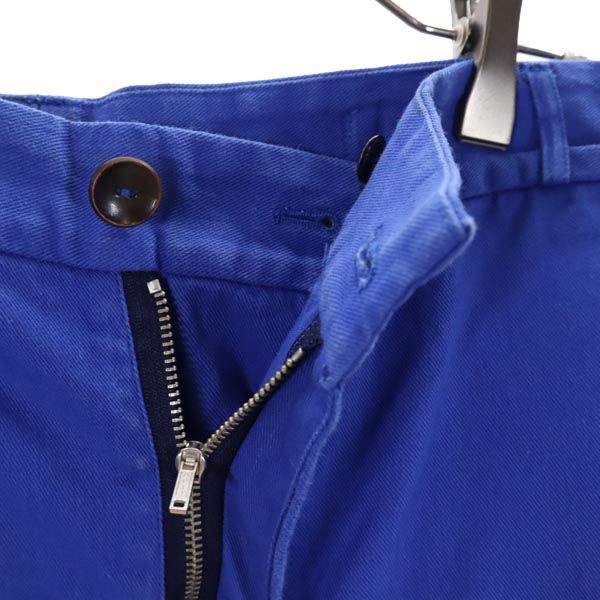 FRANK LEDER フランクリーダー ドイツ製 カラーストレート パンツ M ブルー メンズ