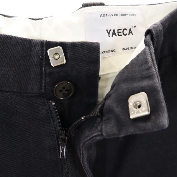 YAECA ヤエカ ロールアップ ロングパンツ w30 ブラック メンズ