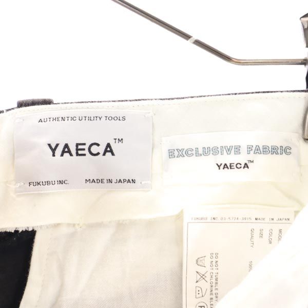 YAECA ヤエカ ロールアップ ロングパンツ w30 ブラック メンズ