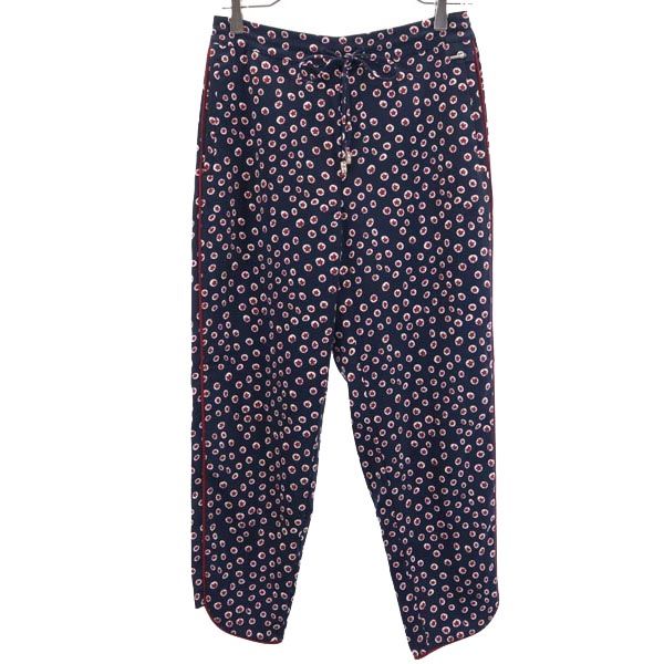 TED BAKER テッドベーカー 総柄 クロップドパンツ S ネイビー系 レディース